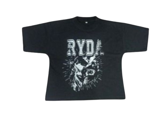 BLACK OVERSIZED CLOWDER GRAPHIC TEE